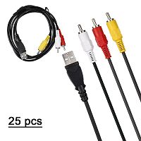 Кабель USB 2.0 - 3 rca 1,5м