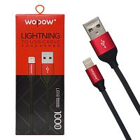 Шнур USB кабель Wopow LB18 Lightning 1000mm 2,1A MAX