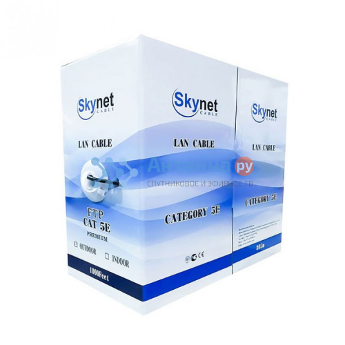 Кабель для компьютерных сетей Skynet UTP4-CAT5e (24 AWG) Light, медный, внутренний, серый фото 2