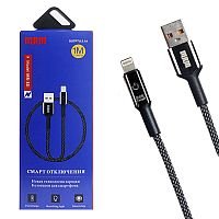 Шнур USB кабель MRM MR32i (Lightning) черный 1м + Смарт отключение