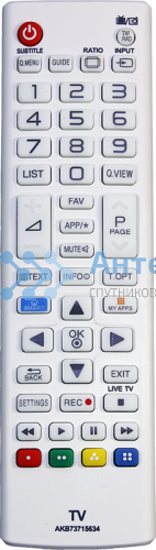Пульт LG AKB73715634 (LCD, Smart TV) бел.(мален.корп)