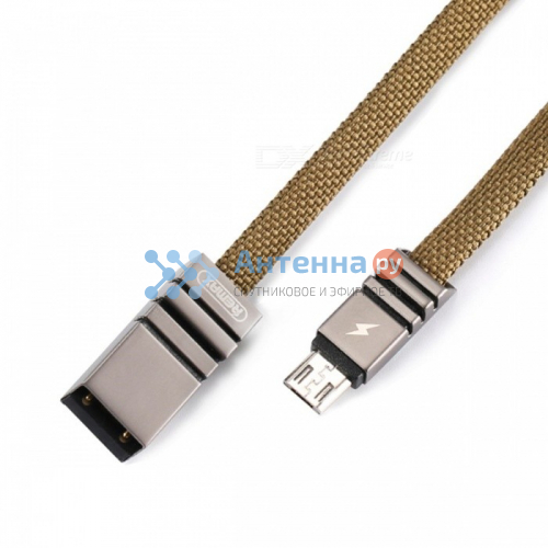 Шнур USB кабель Remax Weave (Micro) RC-081m черный фото 6