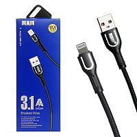 Шнур USB кабель MRM MR31i (Lightning) черный 1м