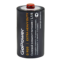Батарейка GoPower R20 D Shrink 2 Heavy Duty 1.5V цена за 1 шт.
