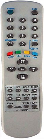Пульт LG 6710V00070A (CT-21Q92KEH\Rolsen C15R80ST\C15R)
