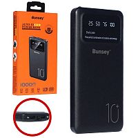 Внешний аккумулятор Bunsey BY-10 10000mAh Type-C/Micro/LED Display/LED-фонарик черный
