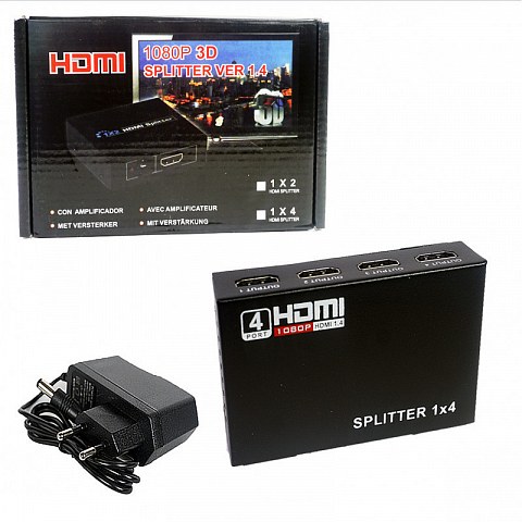 HDMI разветвитель 1 вход 4 выхода, активный