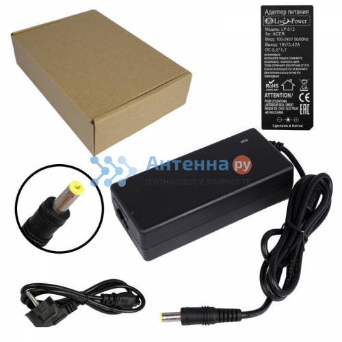Блок питания LP513 ACER 19V/3.42A (5.5*1.7) A306 Блок питания LP513 ACER 19V/3.42A (5.5*1.7) A306