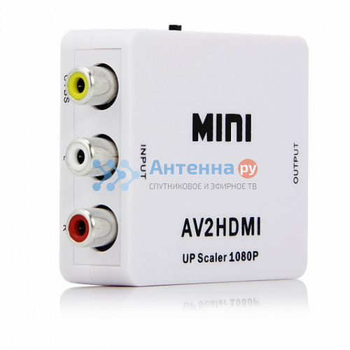 Видеоконвертер вход Video + Audio L/R (3 RCA) - выход HDMI