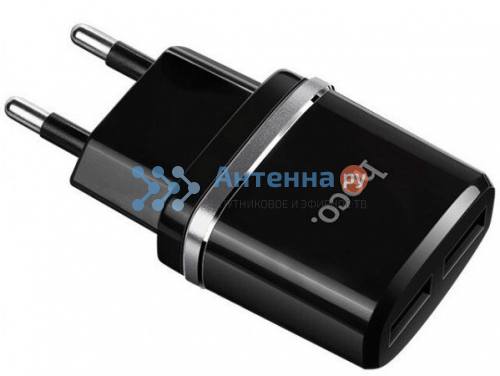 Сетевое зарядное устройство Hoco C12 Lightnihg (черный) фото 4