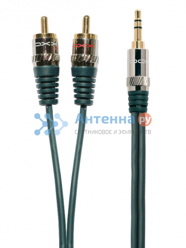 DAXX J45-25 Аналоговый аудио кабель Mini-Jack - 2RCA (AUX) 2.5м фото 3