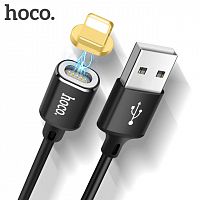 Магнитный USB кабель Hoco U28 Lightnihg (черный)