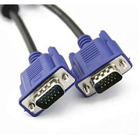 ATCOM (АТ7790) кабель VGA 2ферита DE-15Hd пакет - 5,0 м , черный/синий 