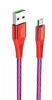 Шнур USB кабель Borofone BU13 Craft 4A micro красный