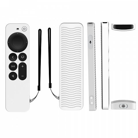Чехол силиконовый для пульта Y31 (Apple TV siri remote) белый
