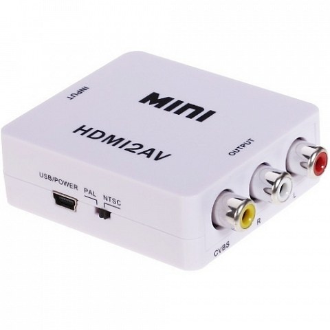 Видеоконвертер вход HDMI - выход Video + Audio L/R (RCA)
