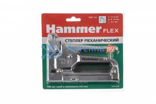Степлер HAMMER 309-006 П4-14мм (тип 53) фото 6