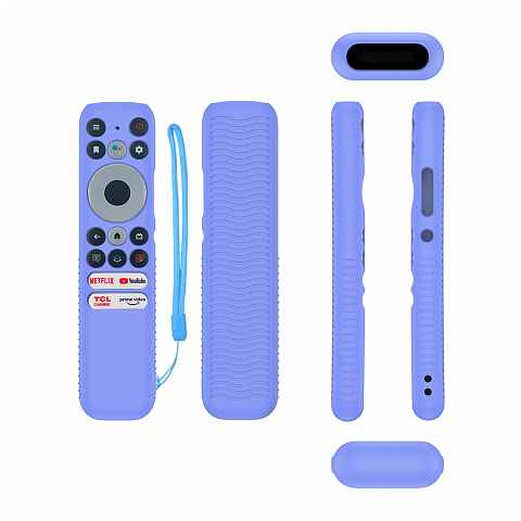 Чехол силиконовый для пульта Y47 (TCL RC902N) голубой
