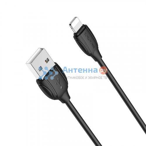 Шнур USB кабель Borofone BX19 lightning черный фото 2