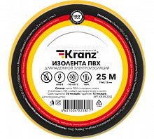 Изолента Kranz 0.13х19 мм 25м желтая KR-09-2202