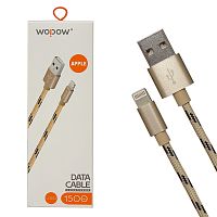 Шнур USB кабель Wopow LC803 Lightning 1500mm (текстиль)