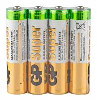 Батарейка GP Super LR03 AAA Shrink 4 Alkaline 1.5V цена за 1 шт.
