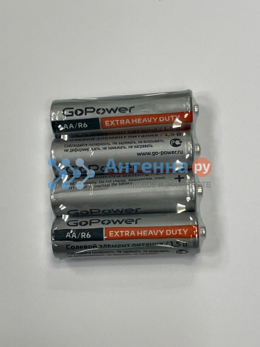 Батарейка GoPower R6 AA Shrink 4 Heavy Duty 1.5V цена за 1 шт.