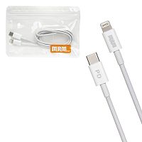 Шнур USB кабель MRM PD20W Type-C to Lightning белый 1м