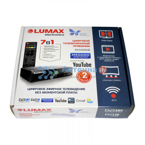 Цифровой эфирный ресивер Lumax DV-3205HD (DVB-T2/C) фото 2
