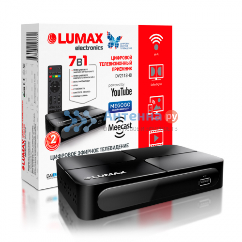 Цифровой эфирный ресивер Lumax DV-2118HD (DVB-T2/C)