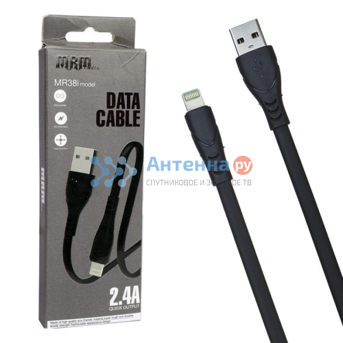 Шнур USB кабель MRM MR38i (Lightning) черный B3568