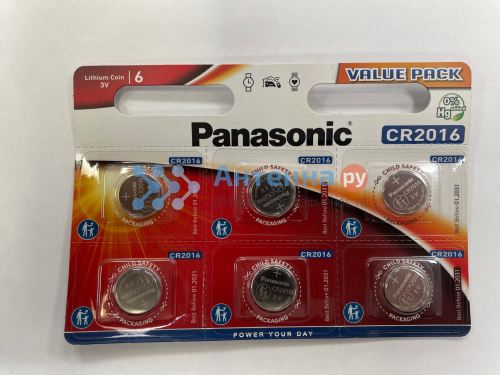 Батарейка Panasonic Power Cells CR2016 BL6 Lithium 3V цена за 1 шт.