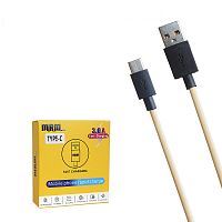 Шнур USB кабель MRM MR40t Type-C 1000mm (золотой), B3446
