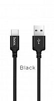 Шнур USB кабель Hoco X14 Type-C (черный) 2м